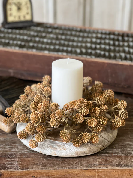 3" Russet Cone Candle Ring - Cinnamon