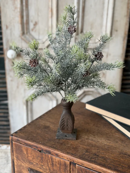19" Glitter Laced Cedar Bush