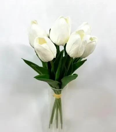 TULIP BUNDLE 15.75IN CREAM