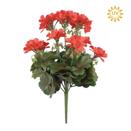 GERANIUM BUSH 14.5IN RED