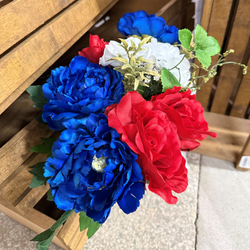 PATRIOTIC ROSE PEONY HYDRANGEA BUSH 20IN