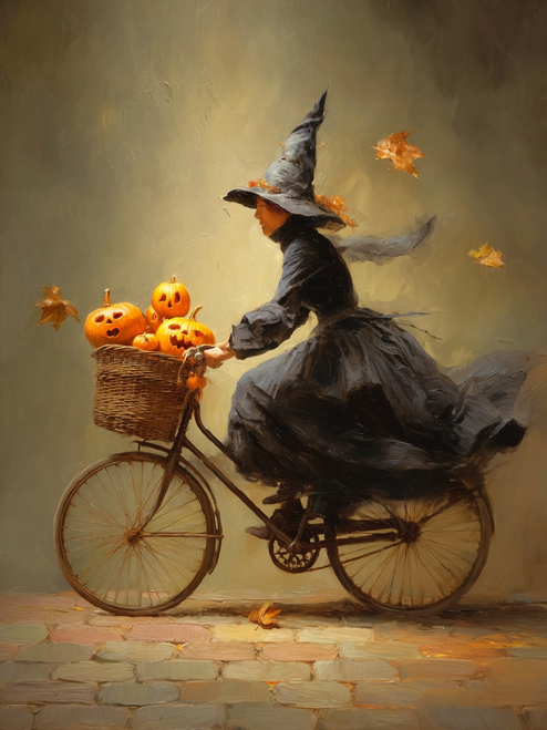WITCH BIKE RIDE 4X6 BLOCK