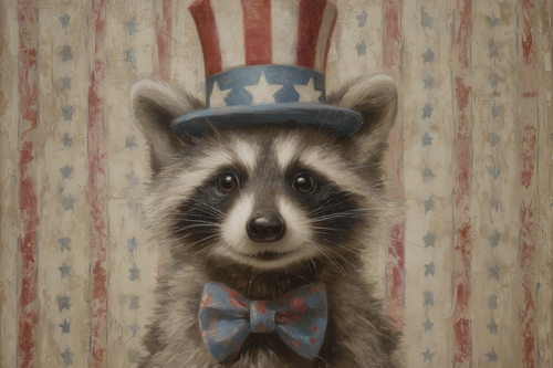 HMK1581B AMERICAN RACCOON 4X6 BLOCK