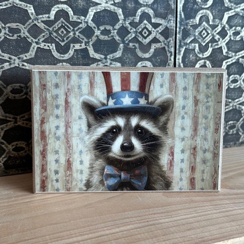 HMK1581B AMERICAN RACCOON 4X6 BLOCK