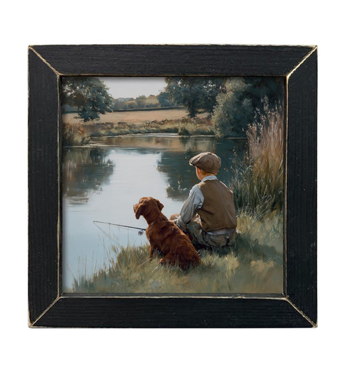 HMK1604L FISHING BOY AND DOG