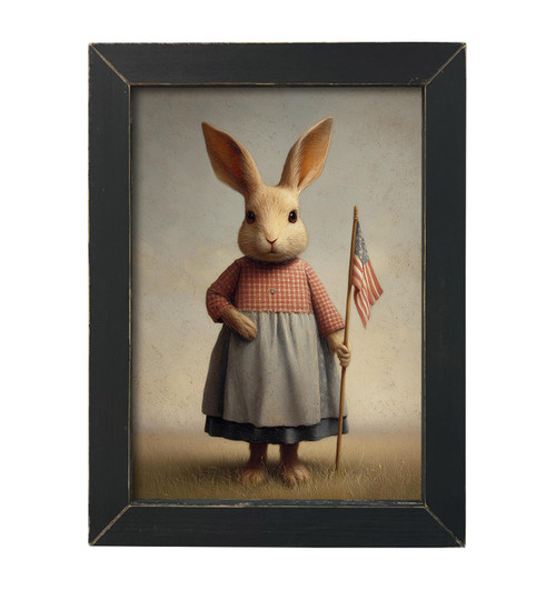 HMK1632L PRIMITIVE PATRIOTIC BUNNY