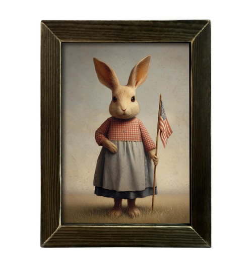 HMK1632L PRIMITIVE PATRIOTIC BUNNY
