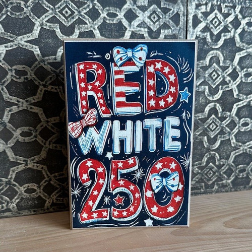 HMK1657B RED WHITE 250 4X6 BLOCK
