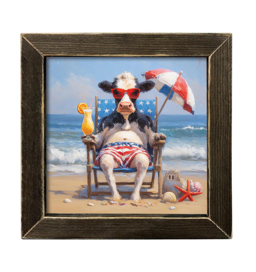 ACR301 Stars & Stripes Beach Cow