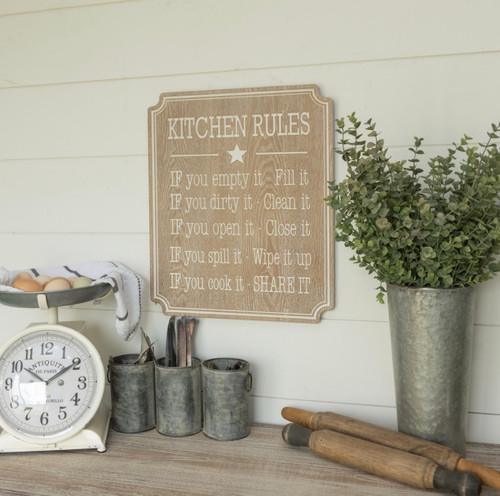 KITCHEN RULES SIGN