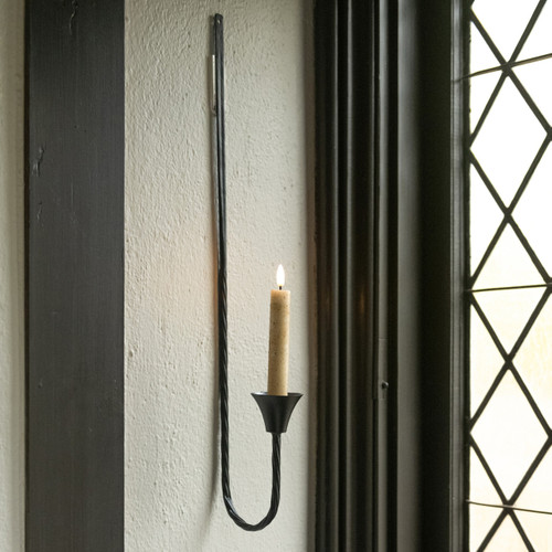 FORGED TAPER CANDLE WALL SCONCE