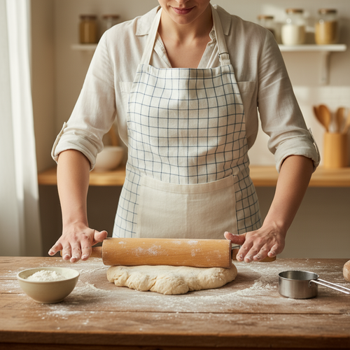 BLUE & WHITE APRON
