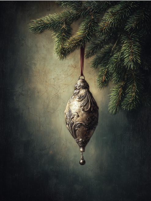 HMK1696B MOODY VINTAGE ORNAMENT BLOCK