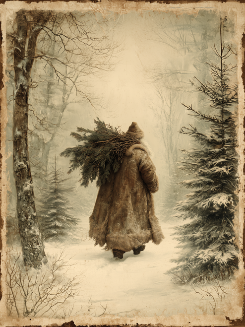 HMK1715B VINTAGE ST NICK WOODLAND WALK BLOCK