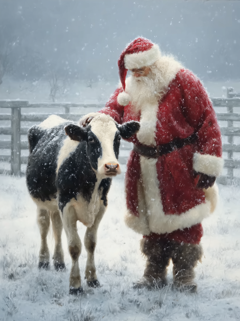 HMK1327B SANTAS HOLSTEIN BLOCK