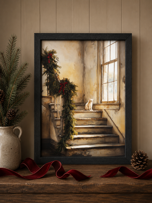 HMK1689 WINTER KITTEN STEPS BOX FRAME