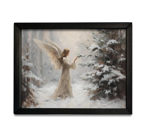 HMK1757 WINTER ANGEL PAINTING BOX FRAME