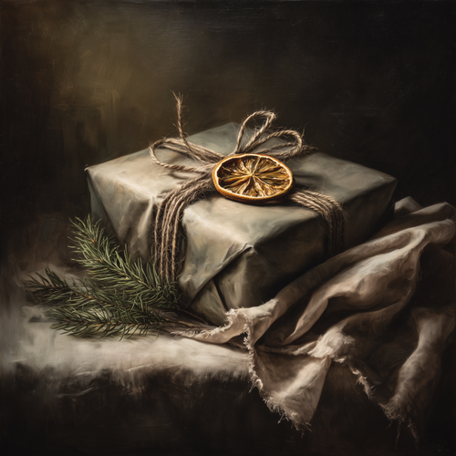 HMK1785 MOODY VINTAGE CHRISTMAS GIFT BOX FRAME