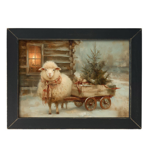 HMK1677L RUSTIC CHRISTMAS SHEEP