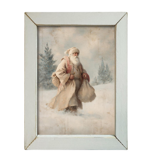 HMK1686 RUSTIC CREAM SANTA