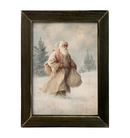 HMK1686 RUSTIC CREAM SANTA