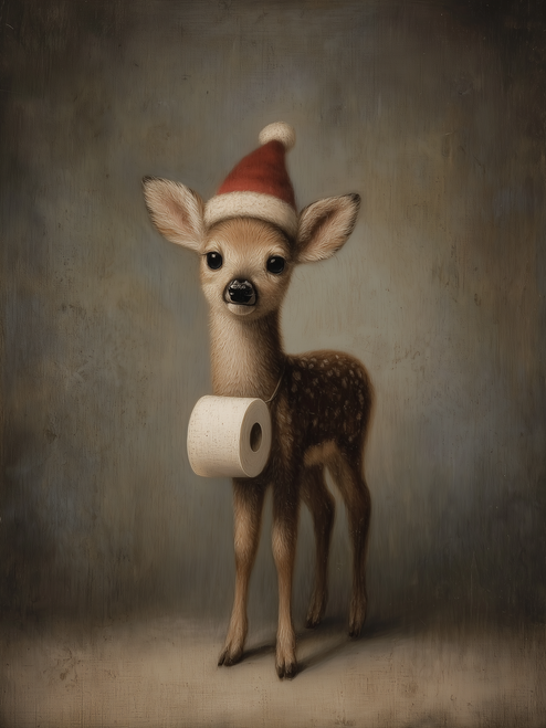 HMK1736L POTTY REINDEER PORTRAIT
