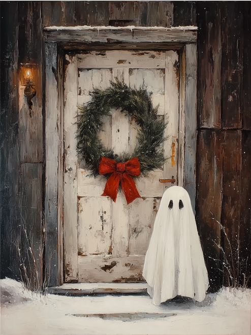 HMK1742L FARMHOUSE CHRISTMAS GHOST