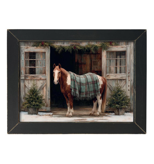 HMK1766L WINTER PAINTED HORSE