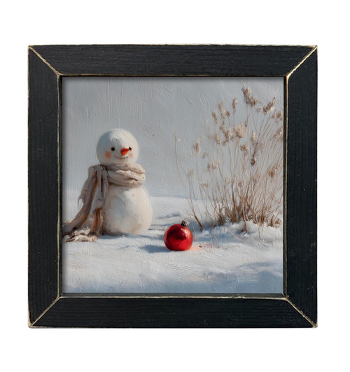 HMK1782L SNOWMAN AND RED ORNAMENT