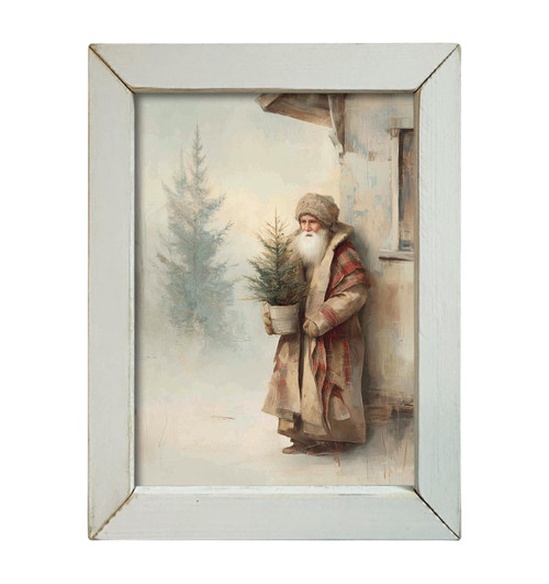 HMK1674L RUSTIC CABIN SANTA