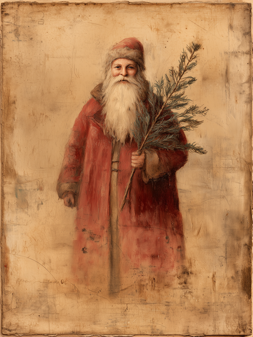 HMK1673L RUSTIC SANTA CLAUS