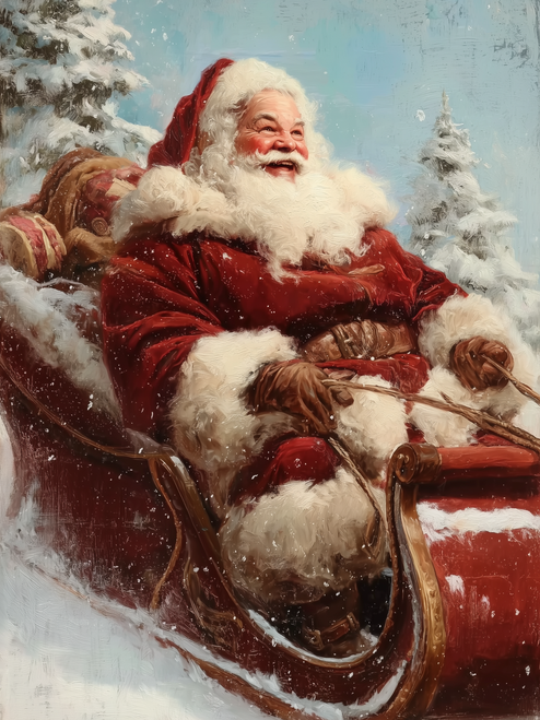 HMK1459L SLEDDING SANTA