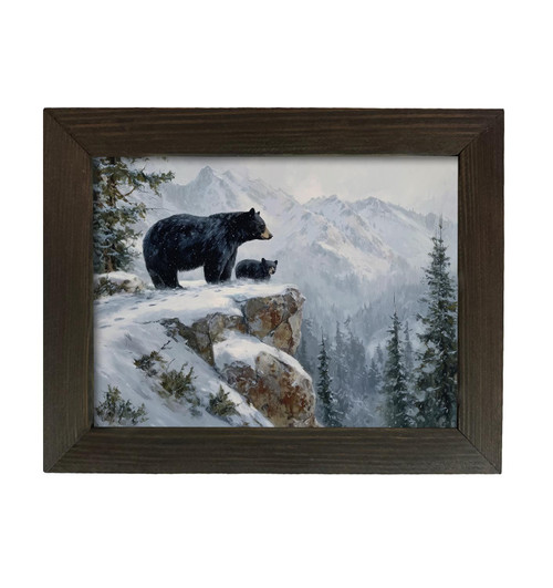 HMK1337L WINTER BLACK BEAR AND CUB