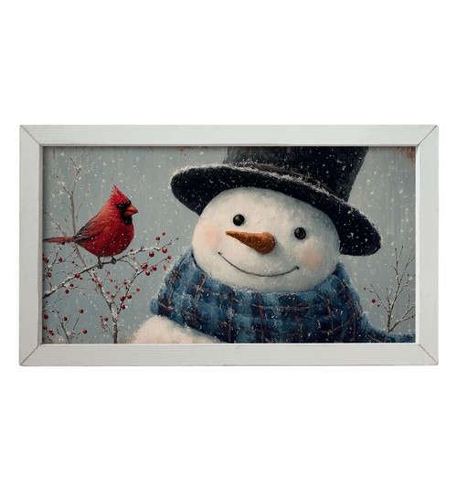 HMK1789L SNOWMAN AND CARDINAL