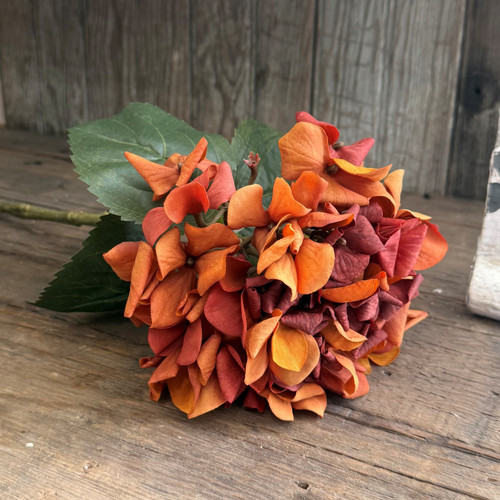 24.5in ORANGE REAL TOUCH HYDRANGEA