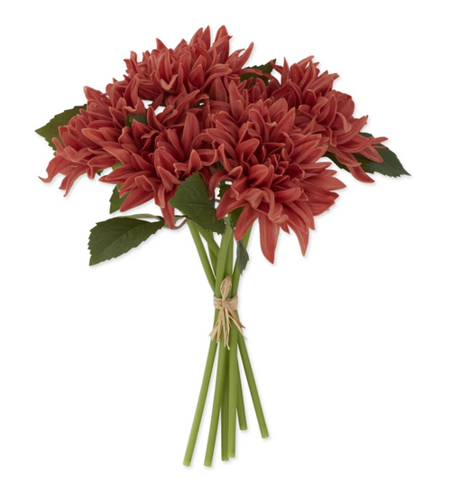 12in ORANGE DARK REAL TOUCH DAHLIA BUNDLE