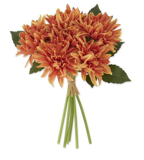 12in RUST REAL TOUCH DAHLIA BUNDLE