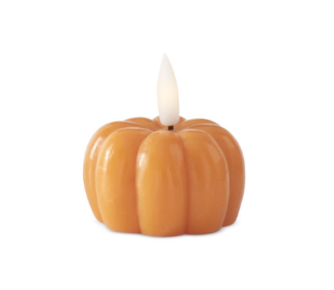 2.5in ORANGE WAX LED FLICKER FLAME CANDLE W/TIMER