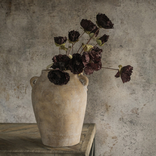 32.75IN DARK PURPLE POPPY SPRAY