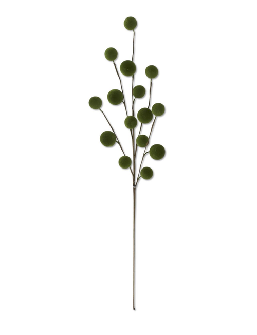 23.5 IN GREEN FLOCKED BALL STEM