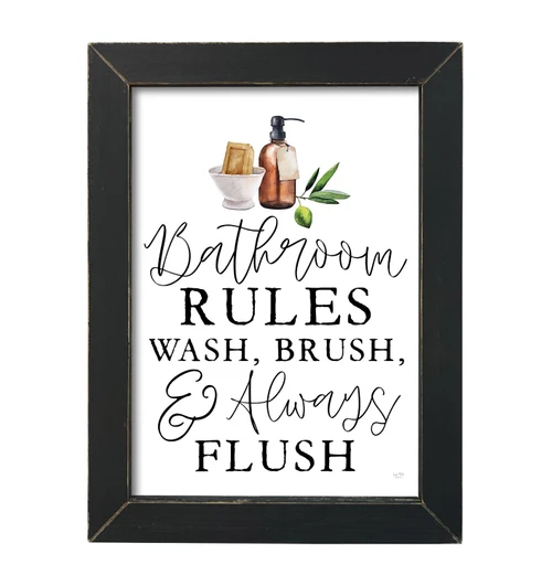 LUX837 Bathroom Rules CLEARANCE