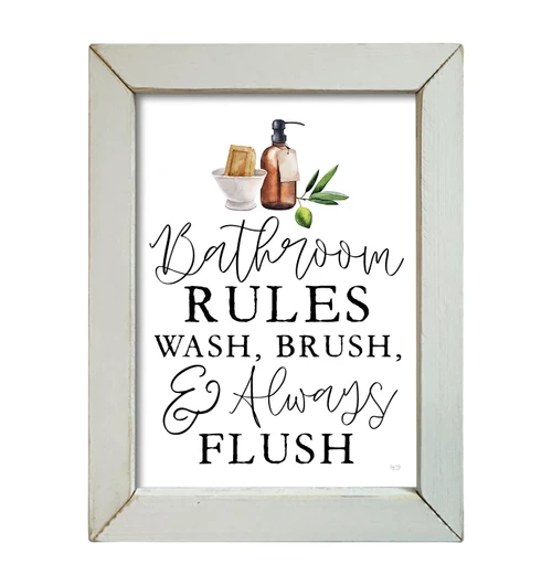 LUX837 Bathroom Rules CLEARANCE