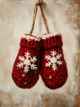 HMK712B Red Winter Mittens Block