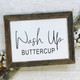 LET131 Wash Up Buttercup Brown Stain Frame Picture