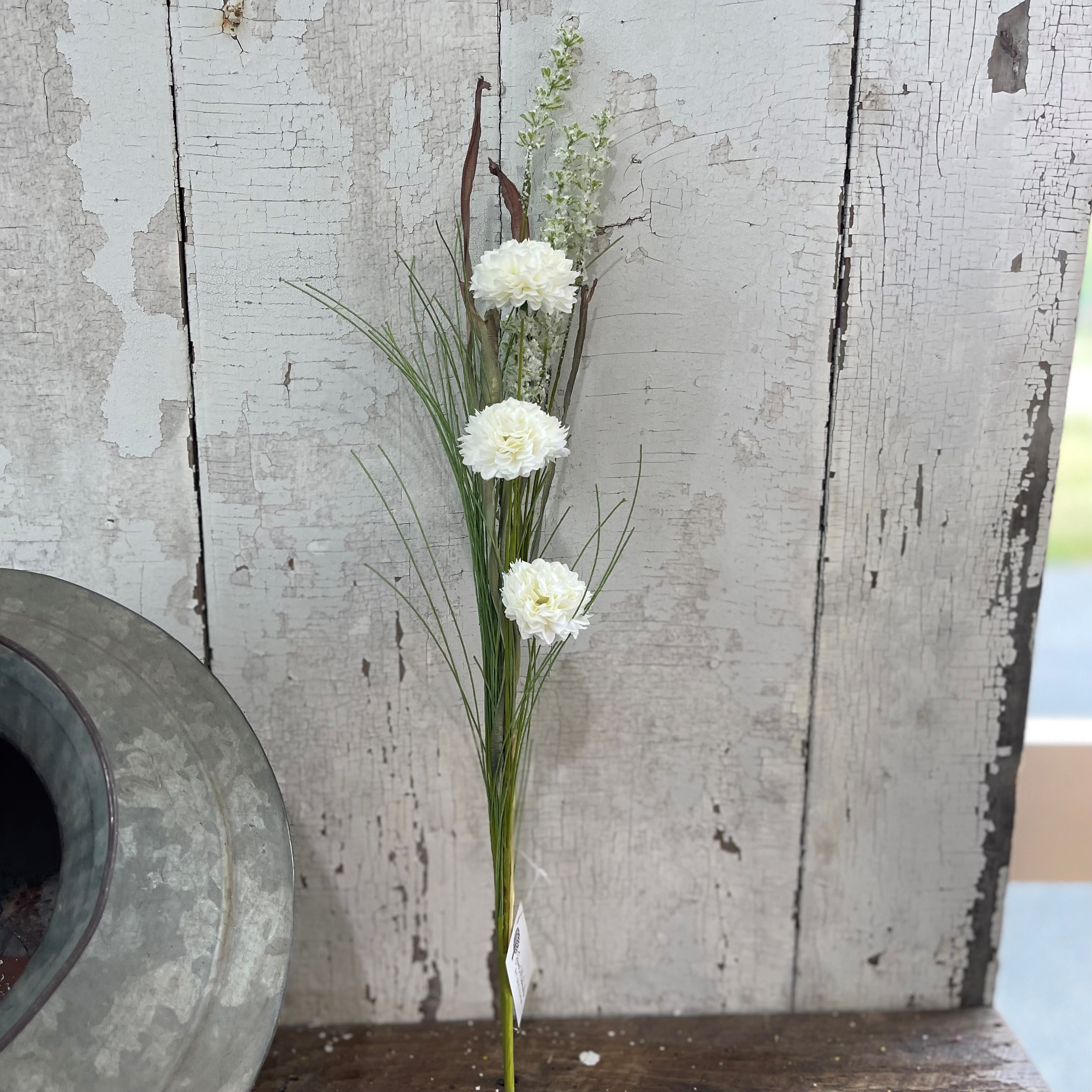 22in White Wildflower Spray JanMichaels Art and Home