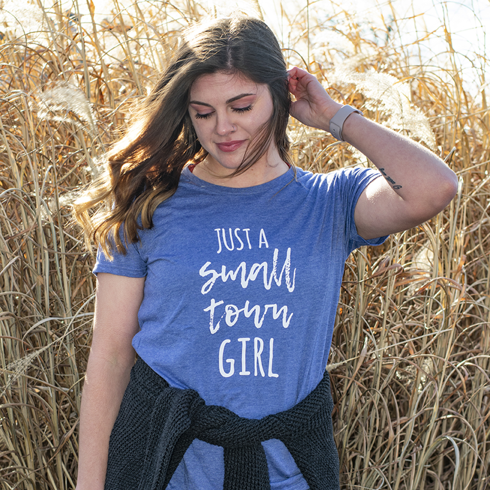 Small Town Girl T-Shirt, Heather Blue, Extra Large SALE - JanMichaels ...