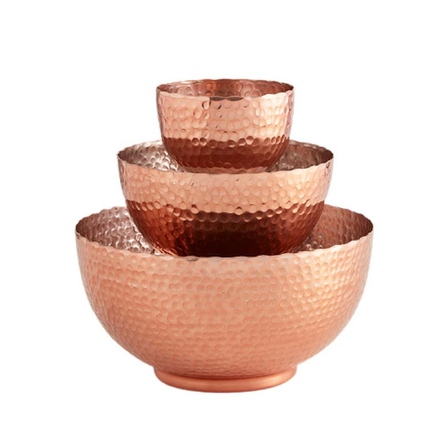 Copper Bowl Set/3 JanMichaels Art and Home