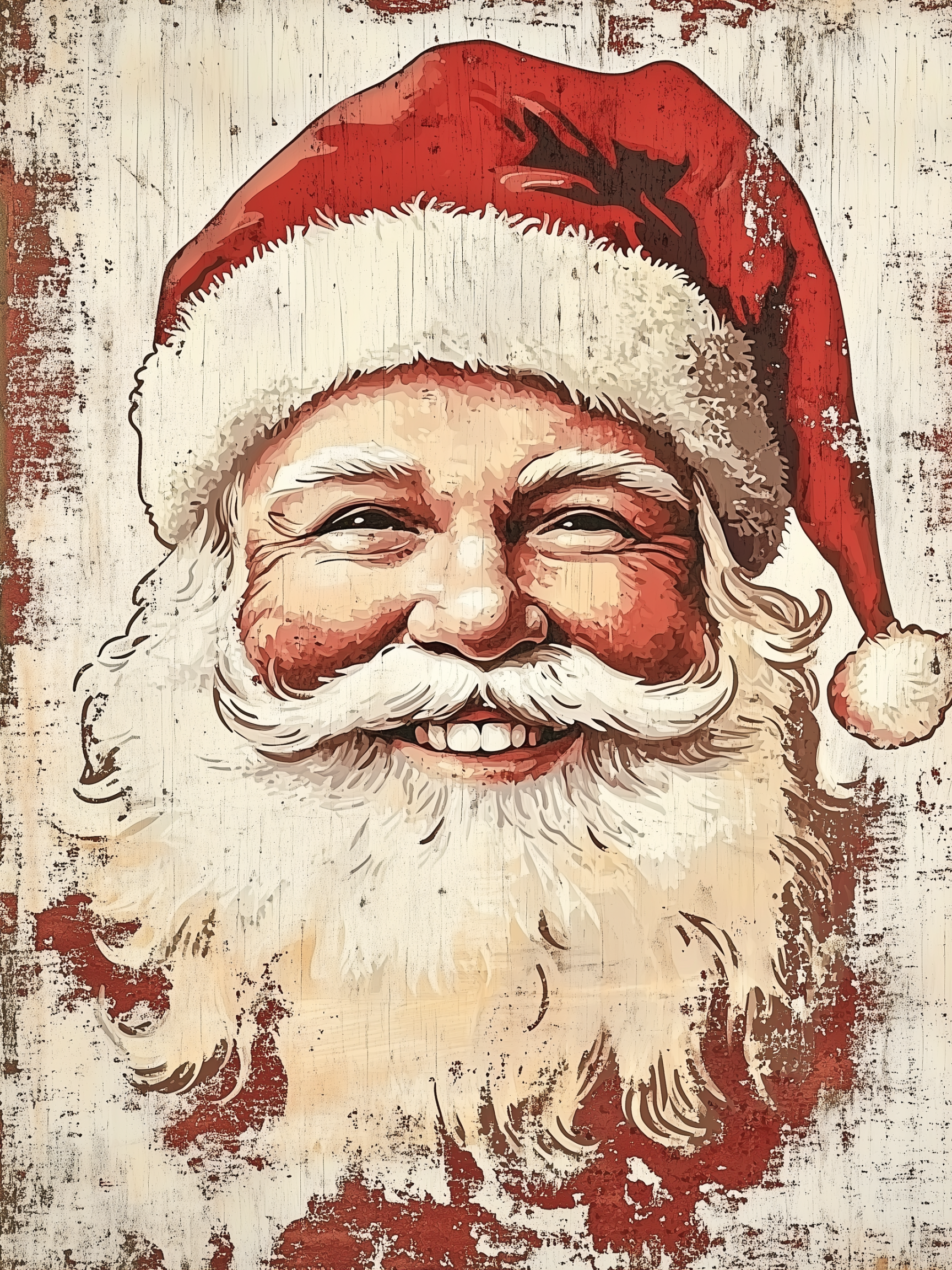 HMK266 Vintage Distressed Santa Box Frame - JanMichaels Art and Home