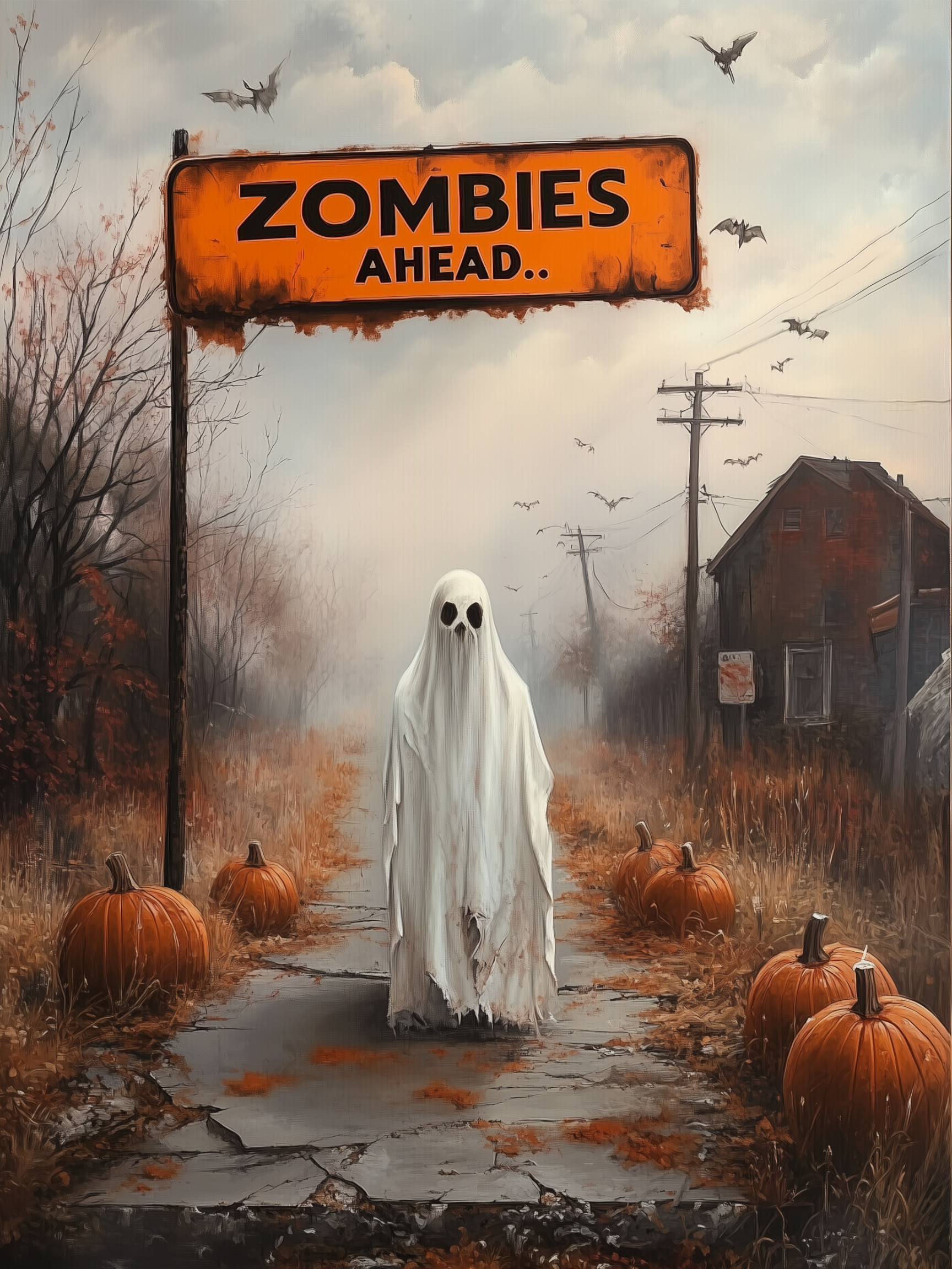 HMK1059B Zombies Ahead Block