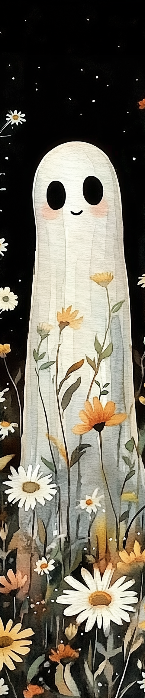 HMK1227P Happy Fall Ghost Porch Sign - JanMichaels Art and Home